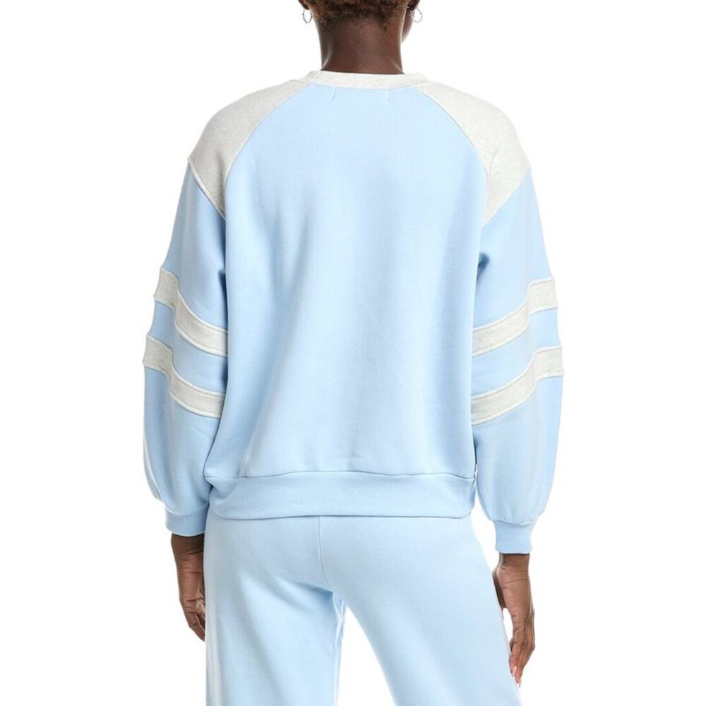 Vintage Havana Womens Fleece Colorblock Sweatshirt, Blue - Picture 2 of 3